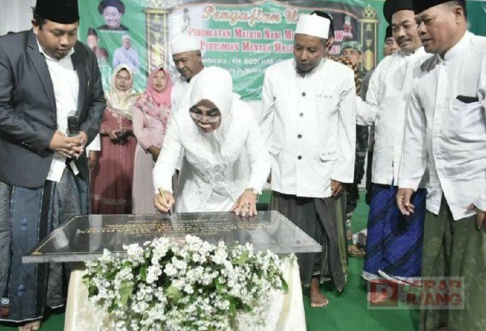 Resmikan Menara, Sri Sumarni Harap Generasi Muda Ramaikan Masjid