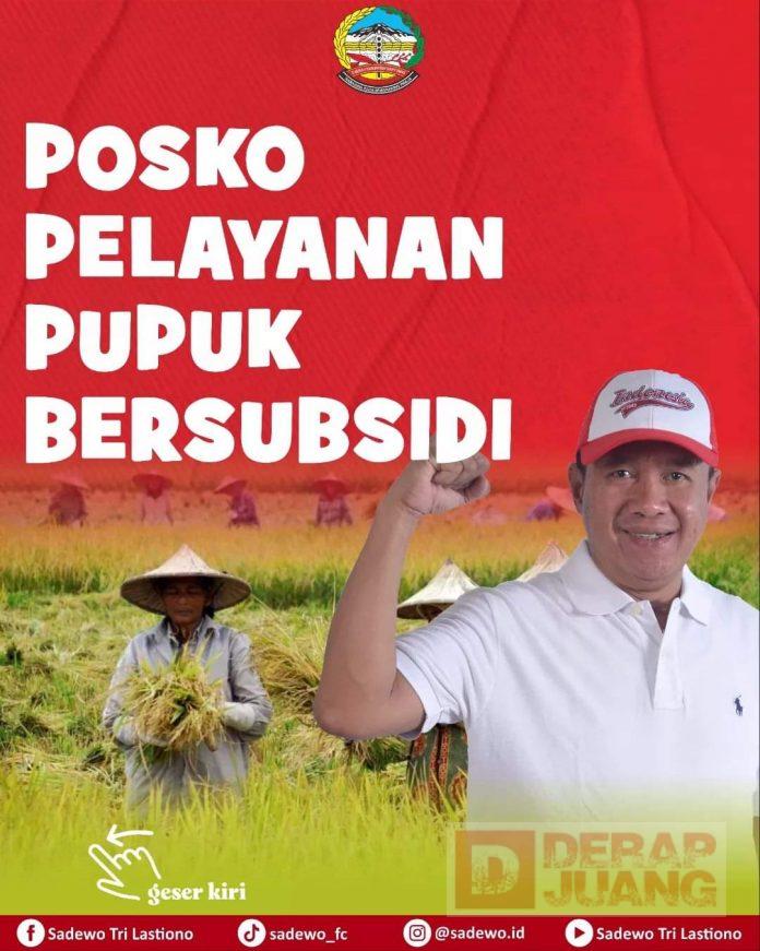 Sadewo Bentuk Posko Pelayanan Pupuk Bersubsidi
