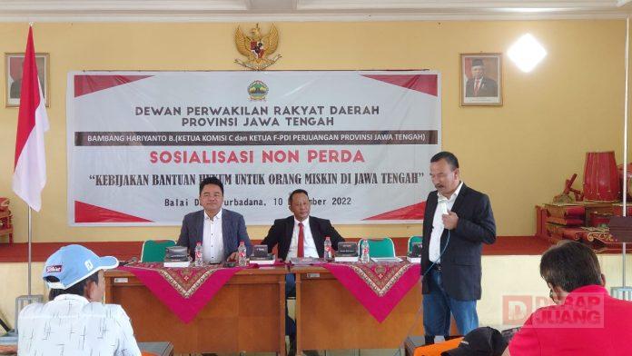 BHB Gelar Sosialisasi Non Perda Tentang Kebijakan Bantuan Hukum Bagi Orang Miskin