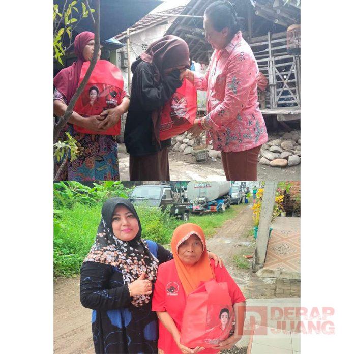 Blusukan, Messy dan Ratna Bagikan Paket Sembako