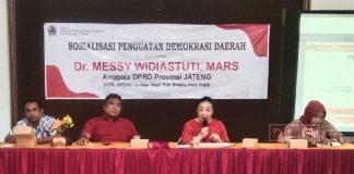 Ke Dapil, Messy Gelar Sosialisasi Penguatan Demokrasi Daerah
