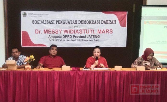 Ke Dapil, Messy Gelar Sosialisasi Penguatan Demokrasi Daerah