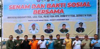 Kusnendro Ikut Bersih Pantai Bersama TNI-Polri di Pantai Alam Indah