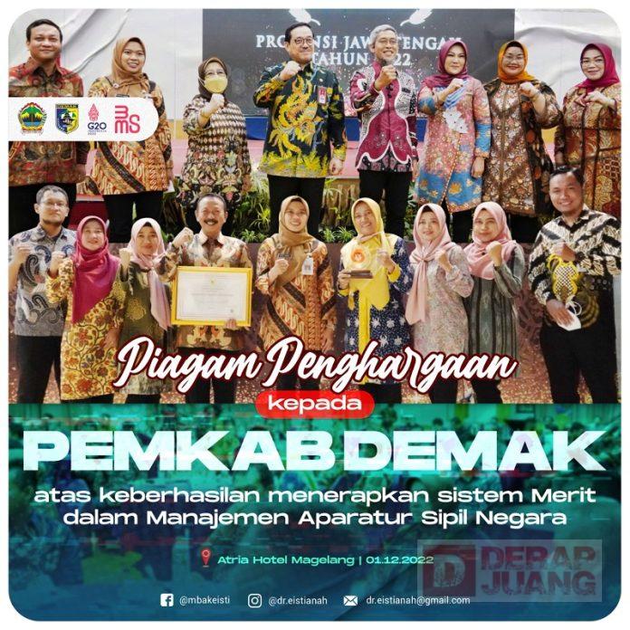 Pemkab Demak Terima Anugerah Meritokrasi