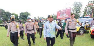 Sadewo Hadiri Apel Gelar Pasukan Operasi Lilin Candi Polresta Banyumas 2022