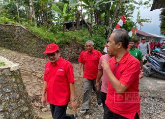 Bersama dr. Budhi, BHB Cek Lokasi Pembangunan Jalan Aspal Menuju Curug Jenggala