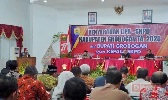 Bupati Grobogan Serahkan DPA-SKPD Tahun 2023