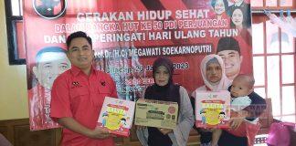 Gerakan Hidup Sehat, Pujiyono Bagikan Makanan Bergizi di Bantarsari