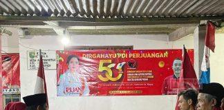 PAC PDI Perjuangan Puring Gelar Tasyakuran HUT Partai ke 50