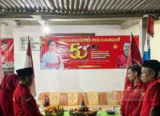 PAC PDI Perjuangan Puring Gelar Tasyakuran HUT Partai ke 50