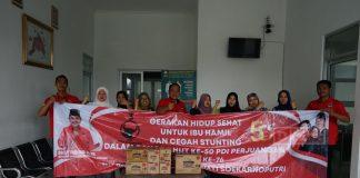 PDI Perjuangan Kab. Semarang Bagikan Makanan Bergizi Kepada Ibu Hamil