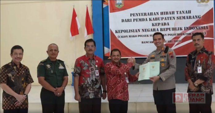 Pemkab Semarang Berikan Hibah Tanah Ke Polres Semarang(2)