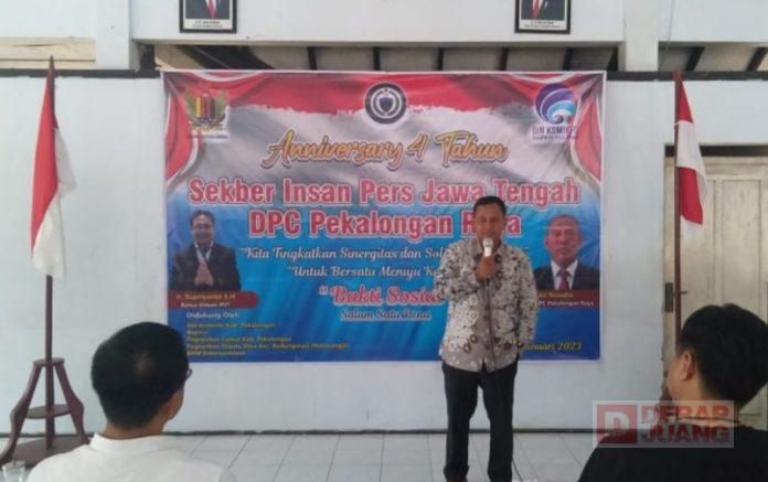Sumar Rosul, Wakil Ketua DPRD Kabupaten Pekalongan menghadiri HUT DPC Sekber IPJT Pekalongan Raya yang ke-4