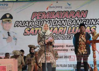 Wabup Rista Buka Gebyar Pembayaran PBB Satu Hari Lunas di Desa Jatimalang