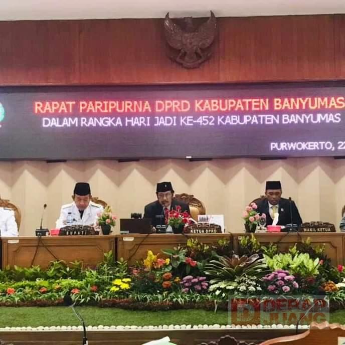 Budhi Pimpin Rapat Paripurna Puncak Rangkaian Hari Jadi Banyumas