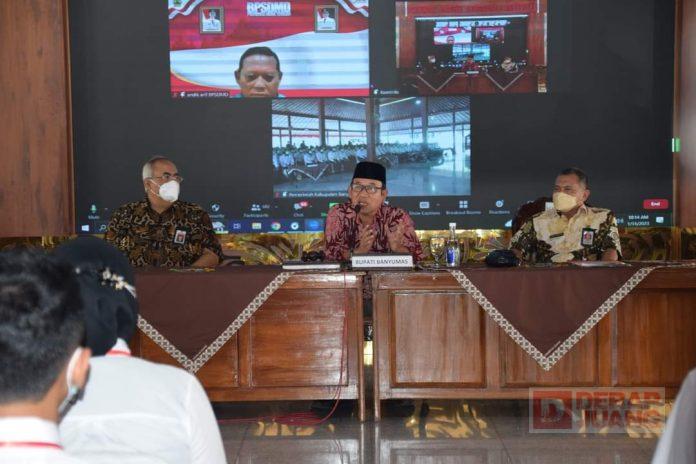 Bupati Husein Pantau Persiapan Pembangunan Sementara SMA N Cilongok dan Buka Latsar CPNS Banyumas