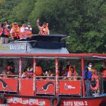 Bupati Husein Uji Coba Kapal Wisata Serayu Bayu Sena