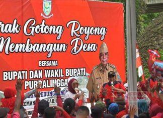 Gebrak Perdana, Bupati Tiwi Gelorakan Kembali Semangat Gotong Royong