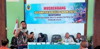 Hadiri Musrenbang di Sukolilo, Ali Badrudin: Skala Prioritas Adalah Perbaikan Jalan