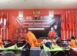 Peringati HUT Partai, PDI Perjuangan Banyumas Gelar Donor Darah