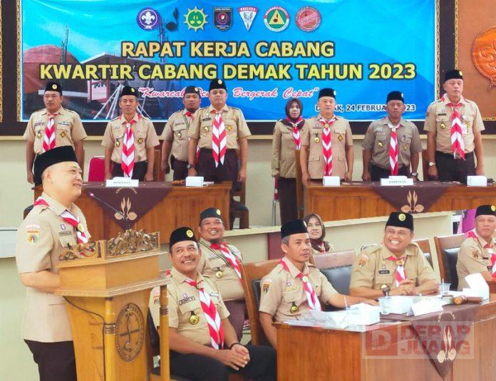 Slamet Rakercab, Komitmen Wujudkan Kwarcab Demak Bergerak Cepat