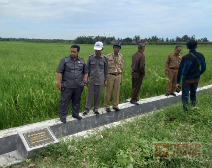 Tinjau Pembagunan Irigasi Pertanian Maos, Purwanto Semoga Meningkatkan Hasil Tani