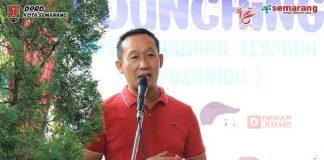 Kadar Lusman Launching Posbindu di Kelurahan Tambakaji