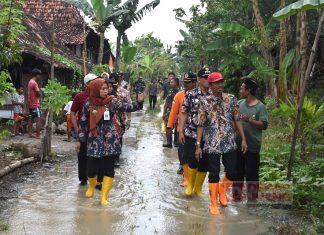 Bupati Demak Tinjau Tanggul Limpas Desa Trimulyo