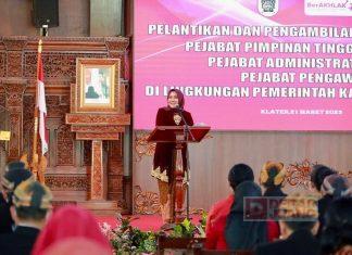 Sri Mulyani Resmi Lantik 60 Pejabat di Lingkungan Pemkab
