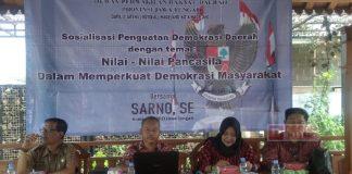 Sarno Sosialisasikan Arti Penting Nilai-Nilai Pancasila