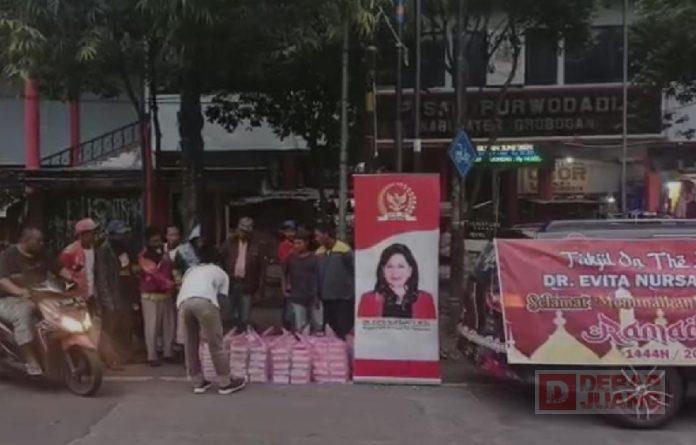Evita Nursanty Bagi Ribuan Takjil di Grobogan dalam Nuansa Ramadhan