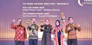 Grobogan Memperoleh Tiga Sekaligus Penghargaan TOP BUMD