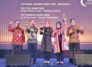 Grobogan Memperoleh Tiga Sekaligus Penghargaan TOP BUMD