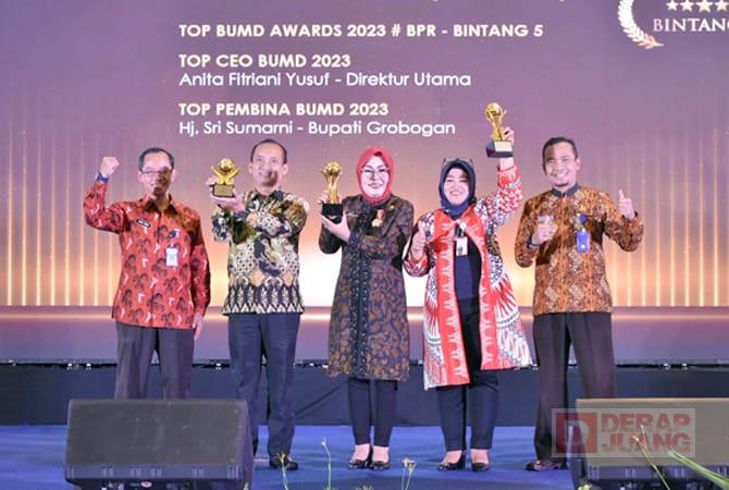 Grobogan Memperoleh Tiga Sekaligus Penghargaan TOP BUMD