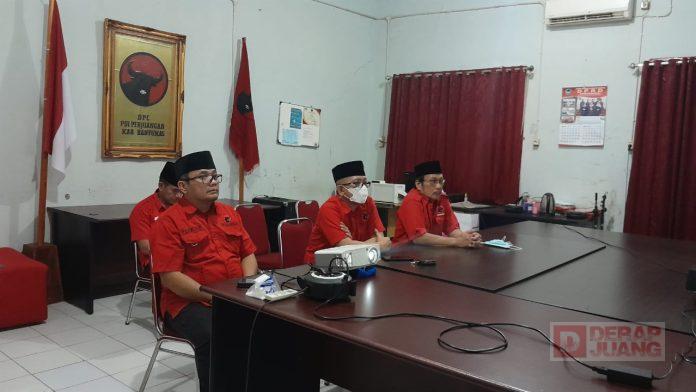 Ikuti Rapat Daring DPP Partai, PDI Perjuangan Banyumas Optimis Menangkan Ganjar