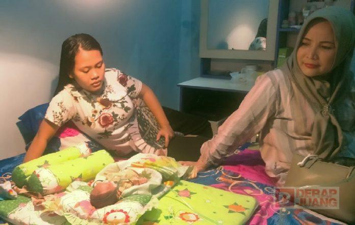 Rosalina Temui Bayi Penderita Bibir Sumbing di Kelurahan Bandung