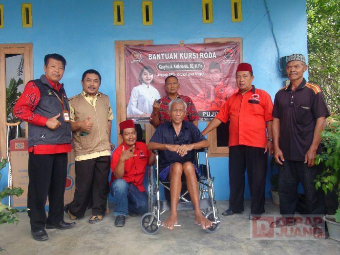 Salurkan Bantuan Kursi Roda Mbak Casytha, Pujiyono Semoga Bermanfaat