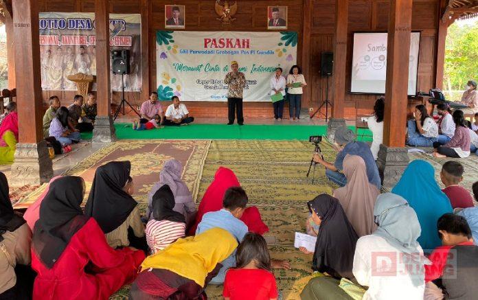 Wujud Kebhinekaan, Eko Budi Hadiri Acara Paskah dalam Balutan Busana Muslim