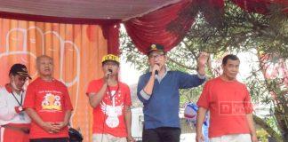 Bersama Sadewo, Bupati Husein Ikuti Senam Bersama Buruh Banyumas