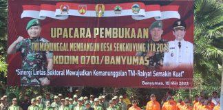 Bupati Husein Buka TMMD Tahap I di Desa Banjarpanepen