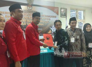 Kader Partai dan Kader Millenial PDI Perjuangan Banjarnegara Antar Pendaftaran Bacaleg 2024