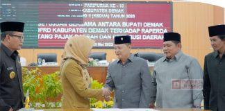 Ketua DPRD Demak Sepakati Raperda Pajak dan Retribusi Daerah