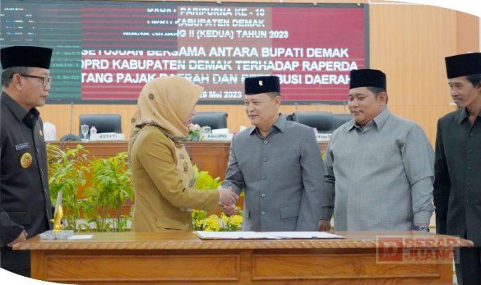 Ketua DPRD Demak Sepakati Raperda Pajak dan Retribusi Daerah