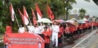 Kirab Budaya Iringi Pendaftaran Bacaleg PDI Perjuangan Salatiga