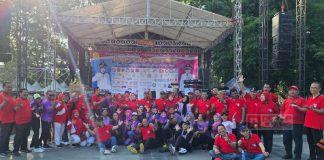 Melebur Bareng Buruh, Sri Sumarni Galakkan Senam Bersama