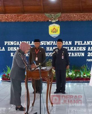 Sri Sumarni Lantik Tiga Kepala Desa Pengganti Antar Waktu