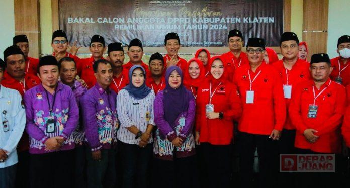 Fungsionaris DPC PDI Perjuangan Klaten dan KPU Klaten