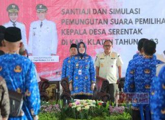 Sri Mulyani Buka Simulasi Pemungutan Suara Pilkades Serentak