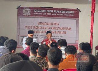 Gelar Sosialisasi 4 Pilar, Ir. Sudjadi Ingin Wujudkan Pembangunan Desa Yang Berkeadilan.