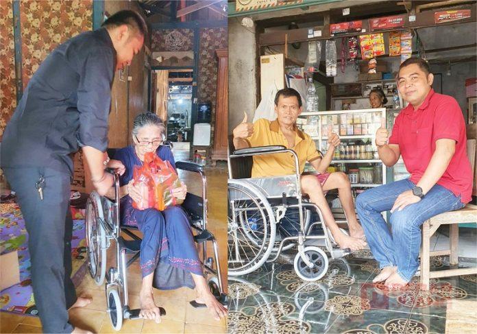 Andy Andong Membagikan Bantuan Kursi Roda kepada Lansia